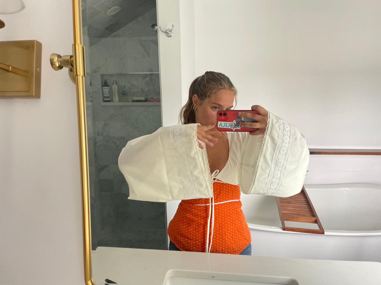 Bell top (White Lace)