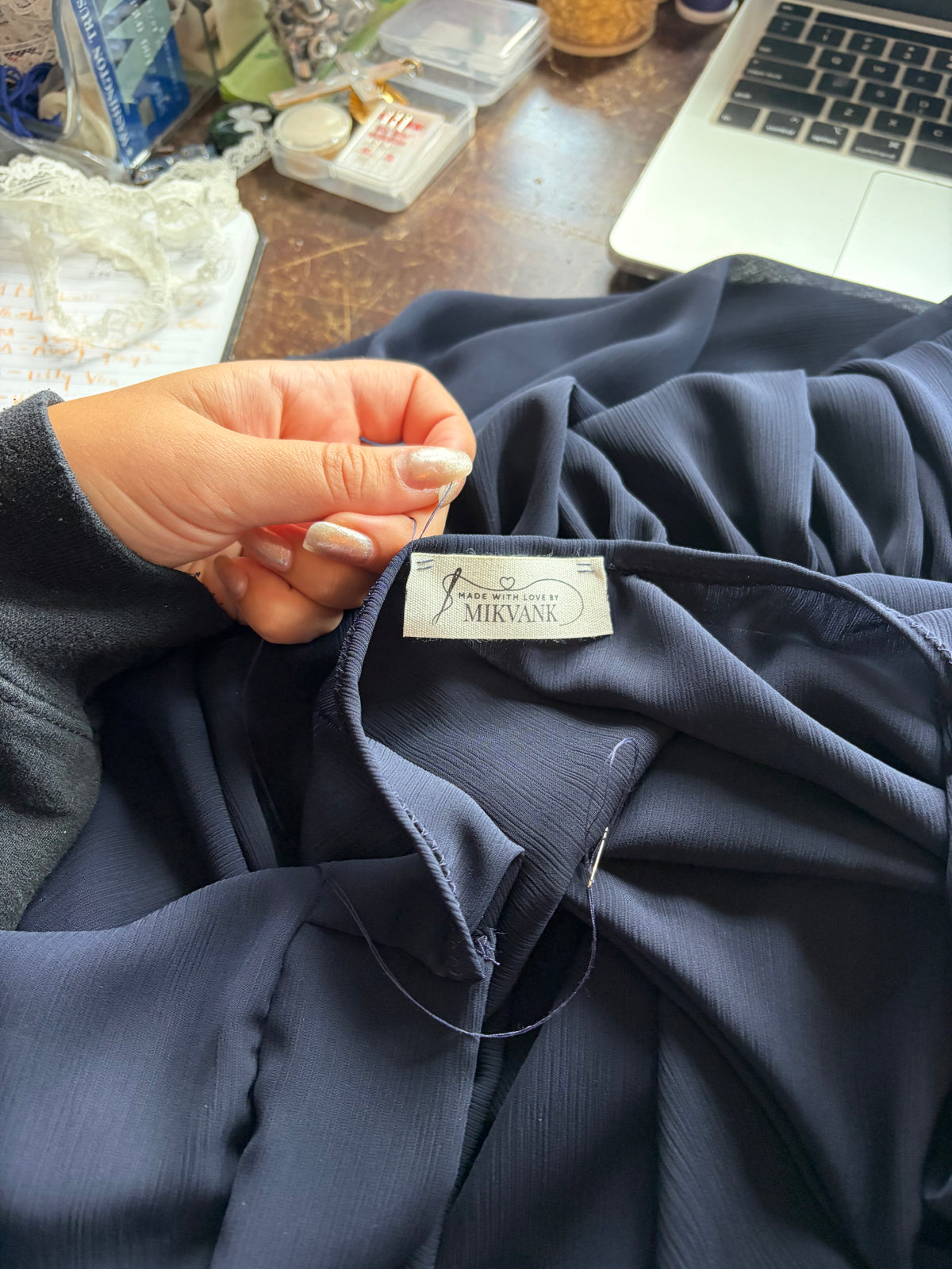 Navy Bell Dress