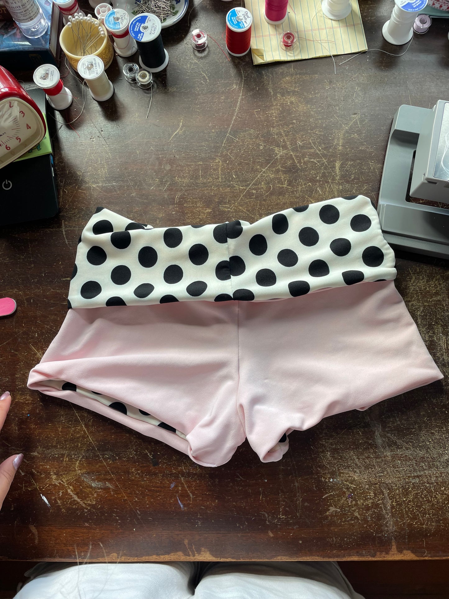Polka dot Micro Shorts (baby pink)