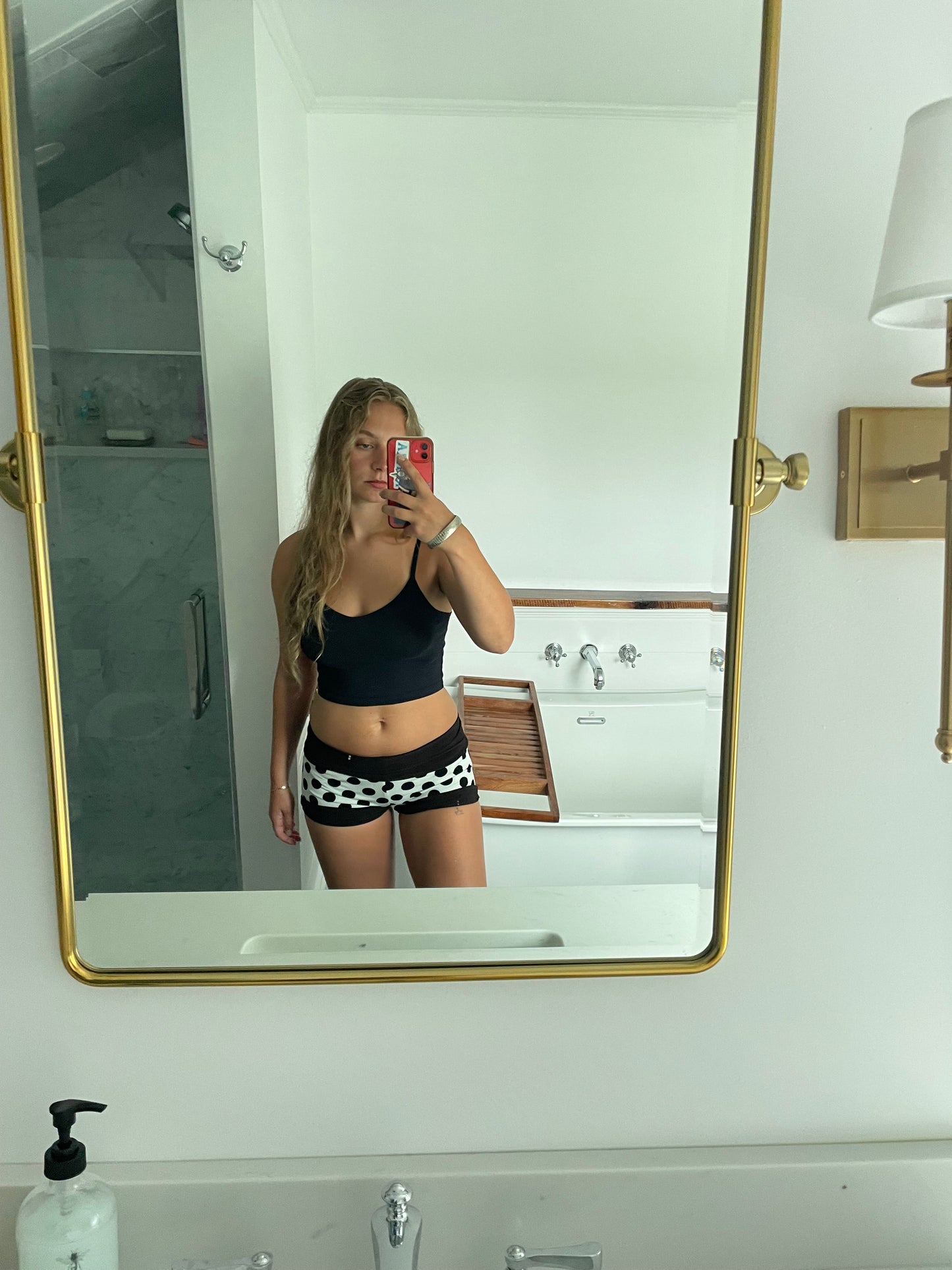 Polka dot Micro Shorts (mocha)