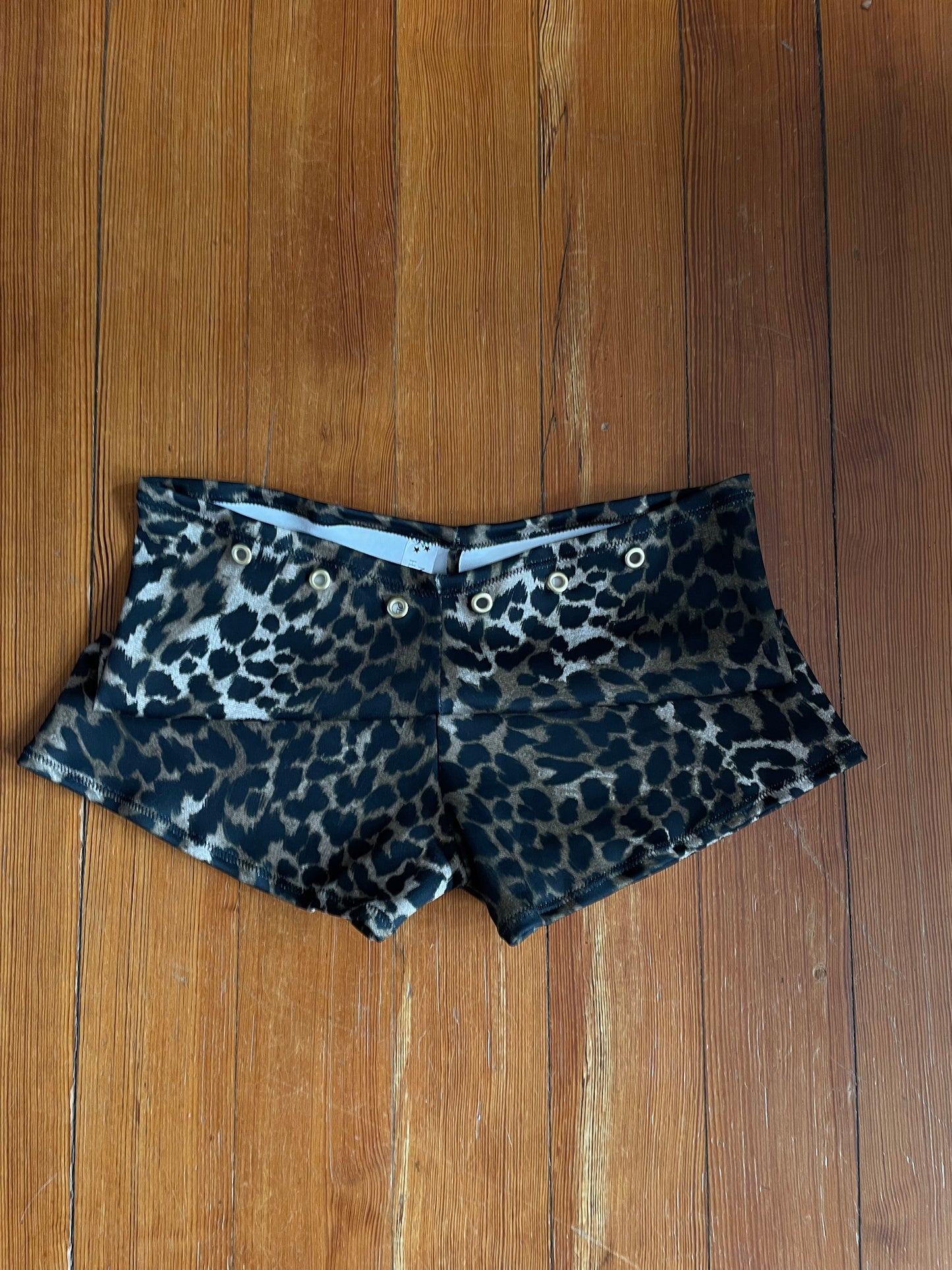 Cheetah Grommet Micro Shorts