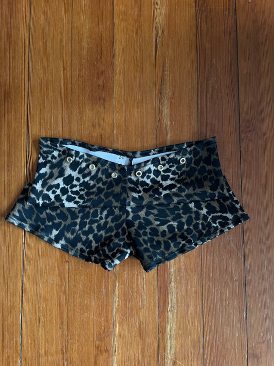 Cheetah Grommet Micro Shorts