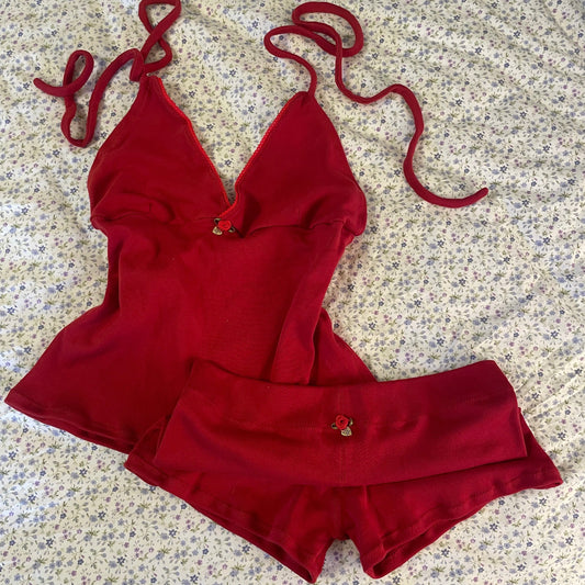 MIKVANK HOLIDAY Red PJ set